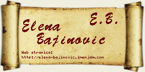 Elena Bajinović vizit kartica